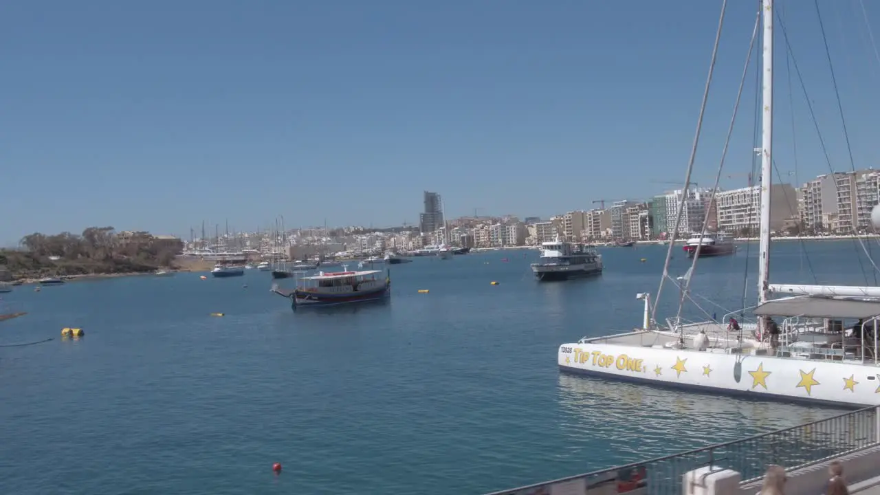 View of the marina near Manaol Island and the mainland circa March 2019