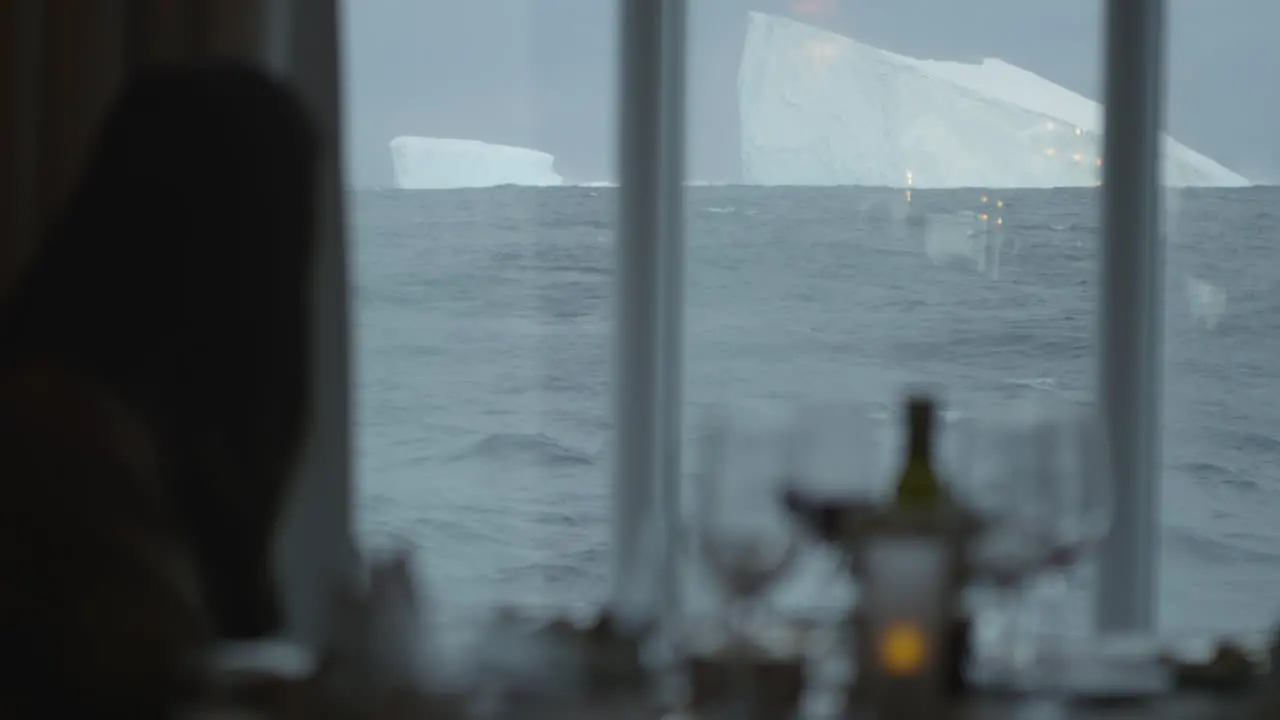 View on the iceberg from the window