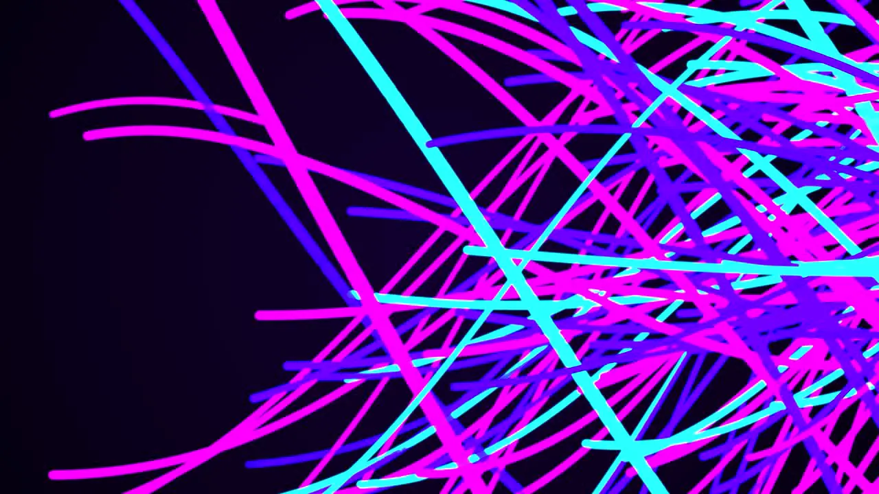 4K Animation Neon Lines in Seamless Loops