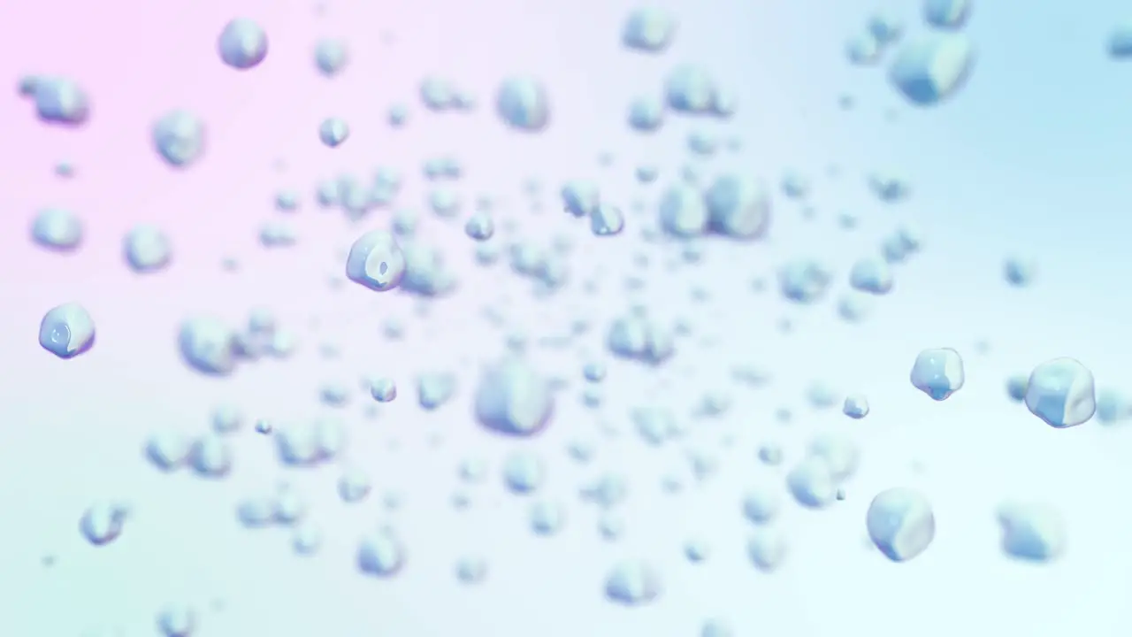 3D Bubbles Effect On Blue Background