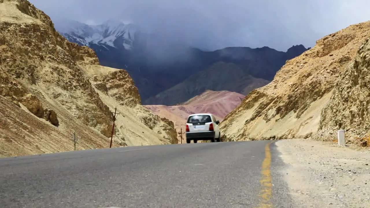 On the road towards the city of Leh Jammu and Kashmir India