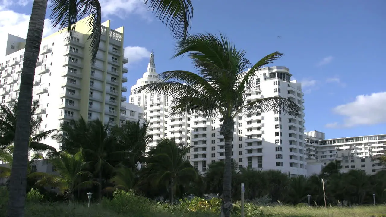 Florida Miami Beach South Beach Hotels Along Beach 4k