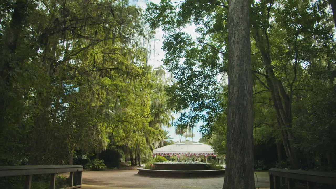 Panoramic View of Silver Springs Entrance Walkway in Florida USA