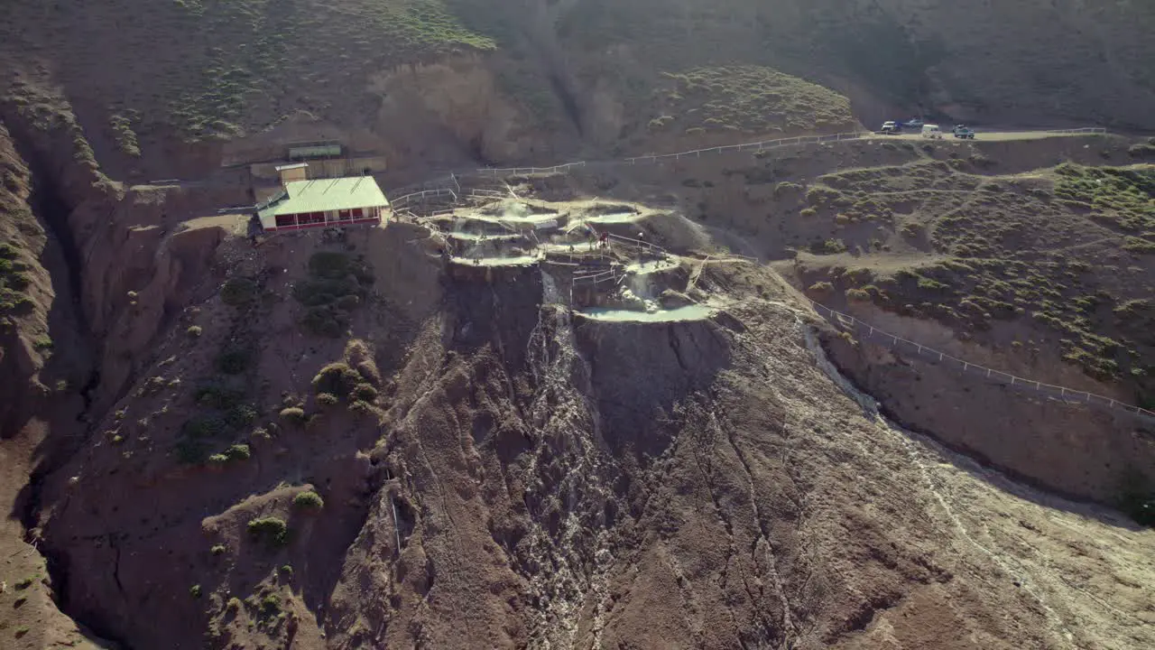 Thermal Pools In Stepped Terraces In Termas Valle de Colina In Chile