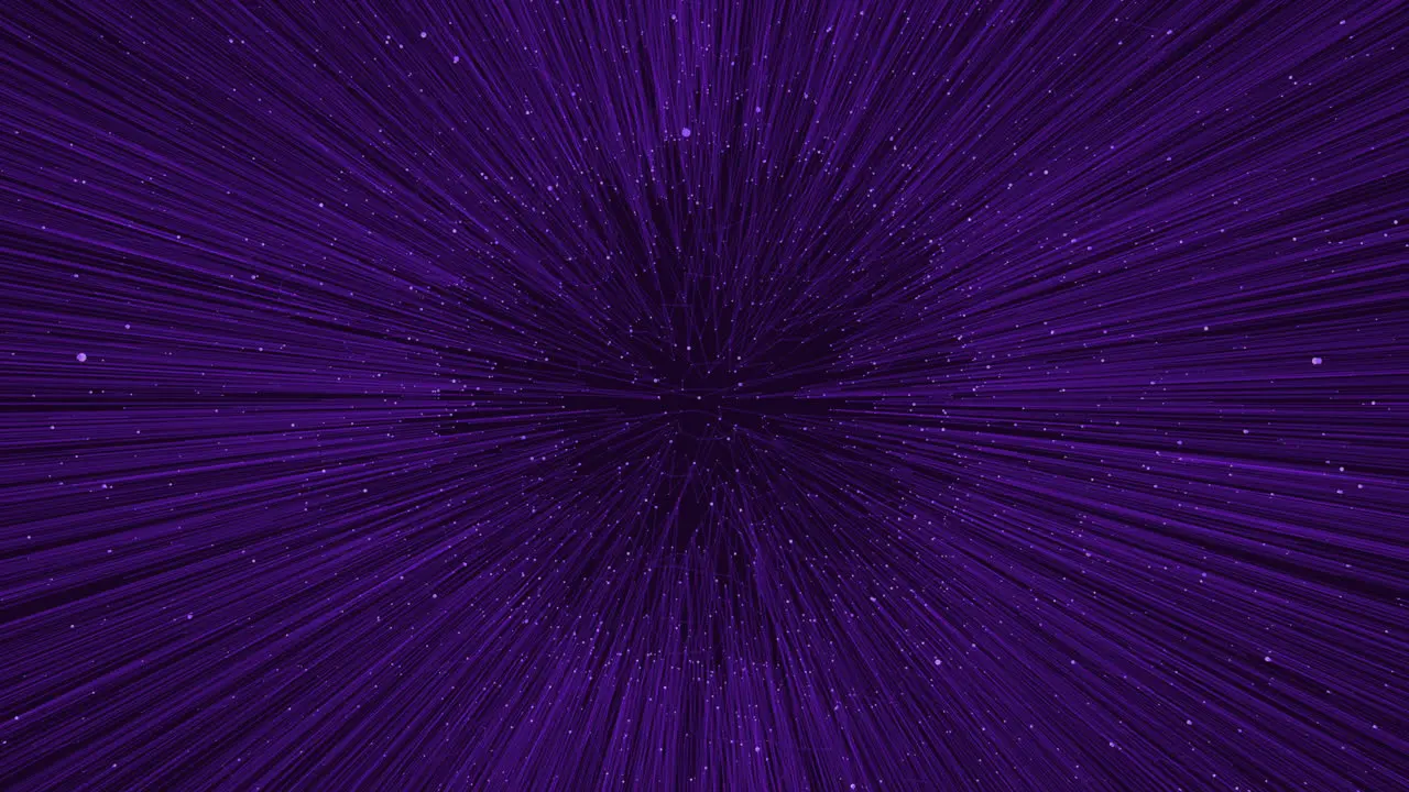 Radiant lines of white stars on purple background