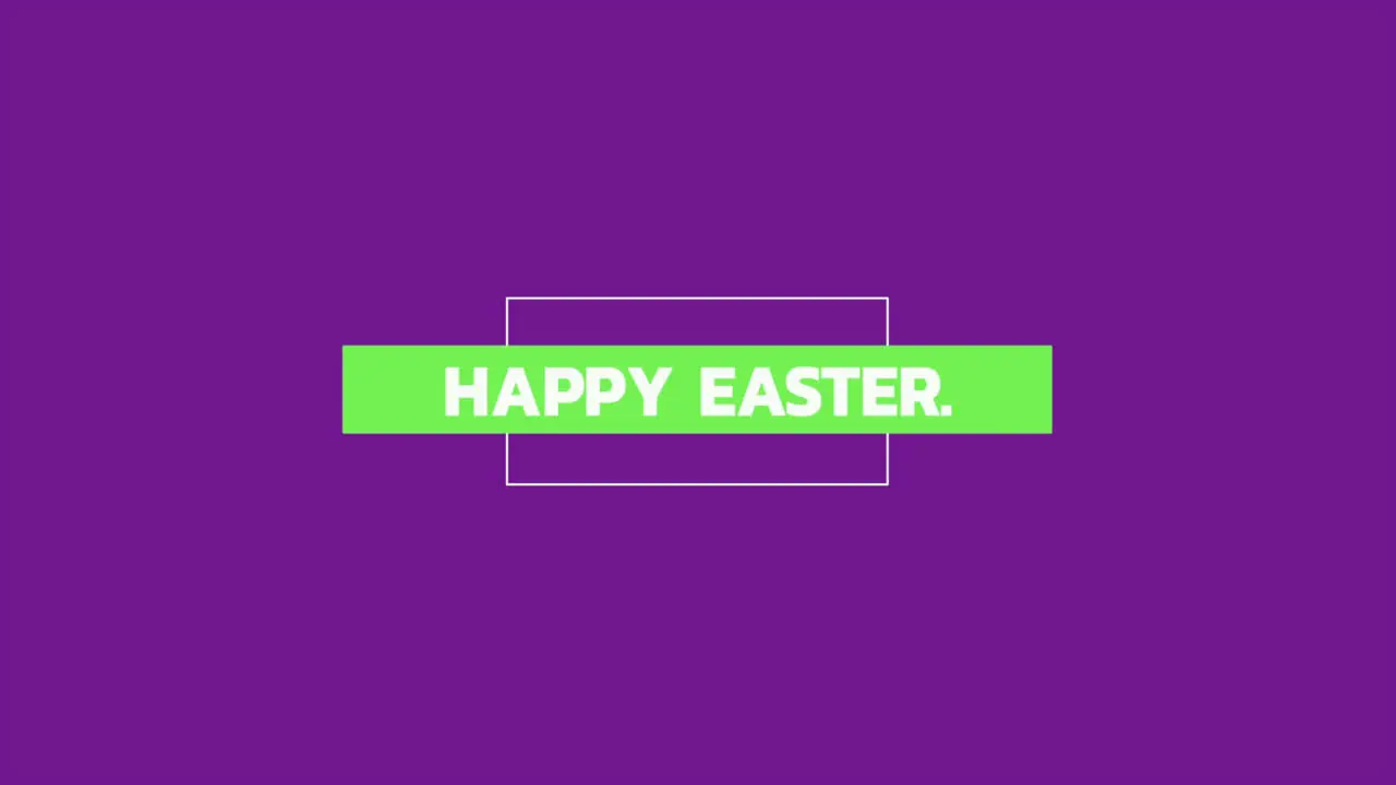 Celebrating Easter with a vibrant purple background and cheerful green typography