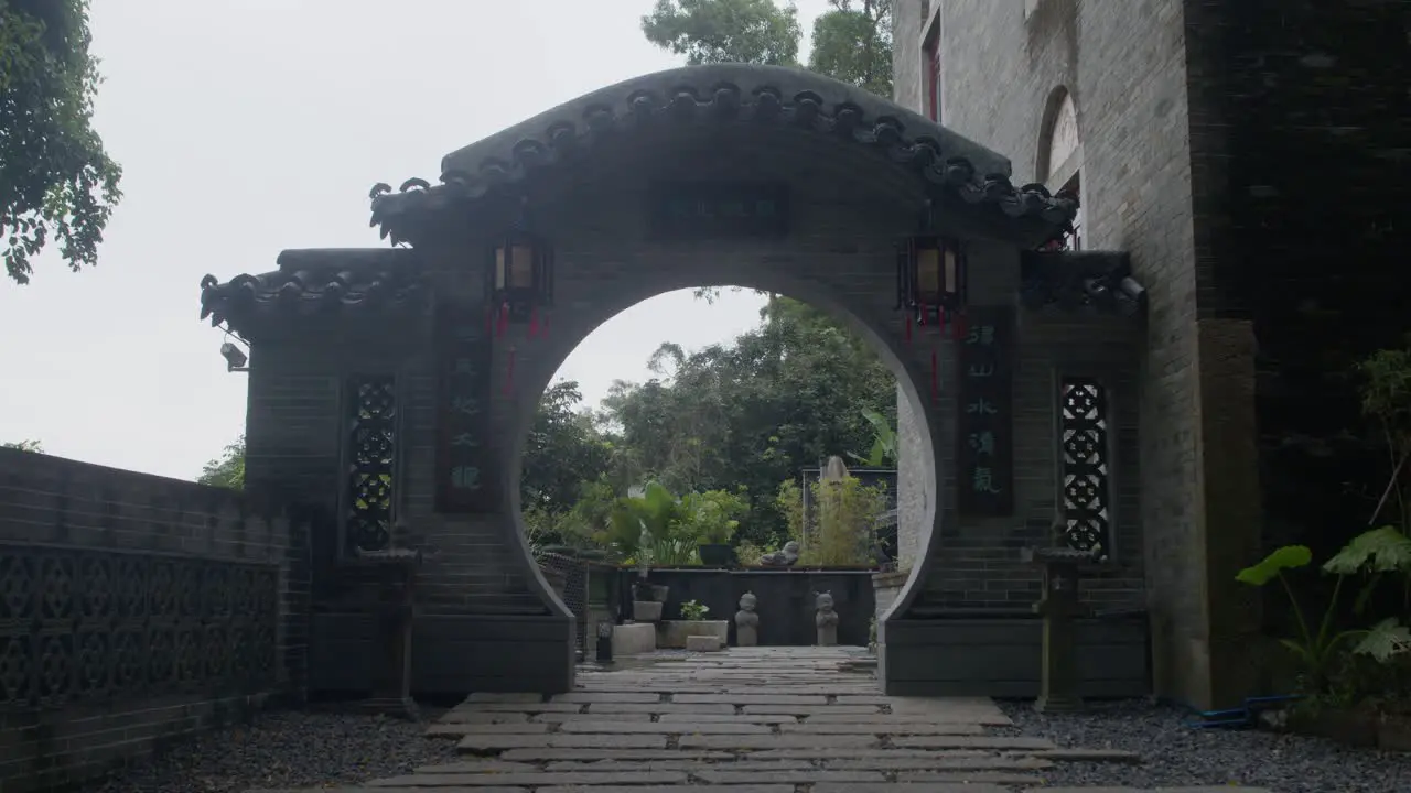 Ancient styled entrance gate of a hotel in China