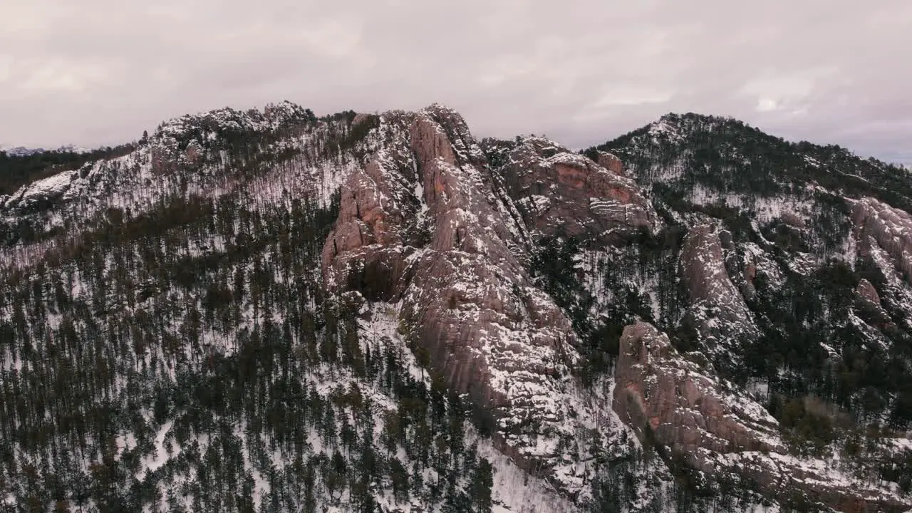 Black Hills Winter Snow Aerial