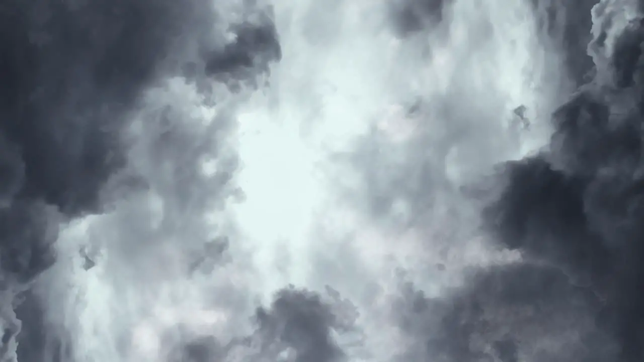 thunderstorm lightning in dark clouds