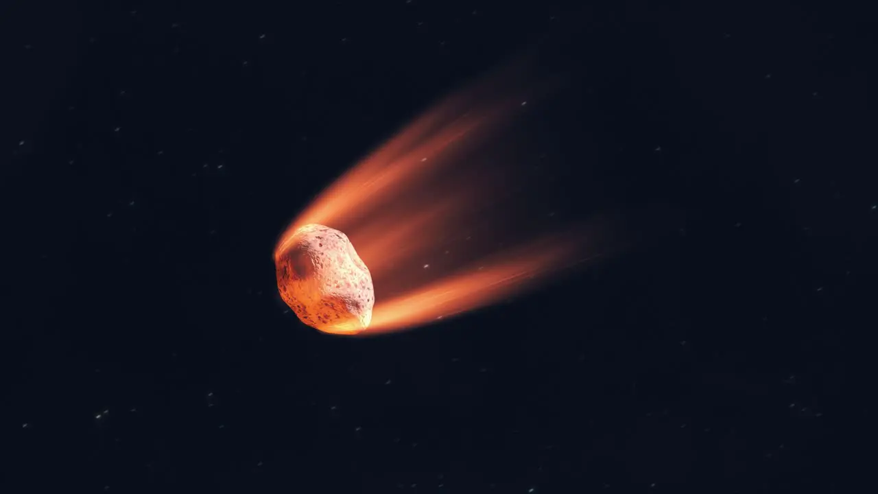 Asteroid Burning Up Entering the Atmosphere