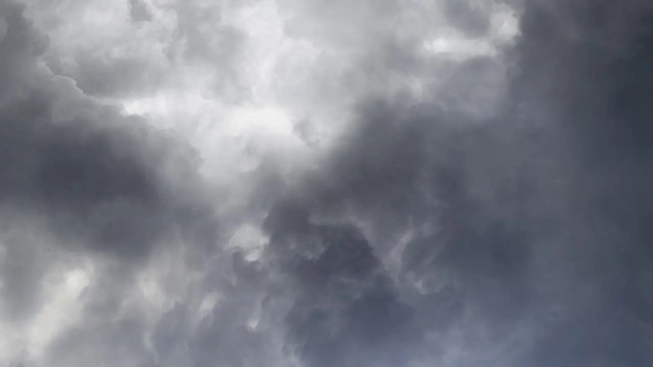 thunderstorm storm cloud in dark sky 4k