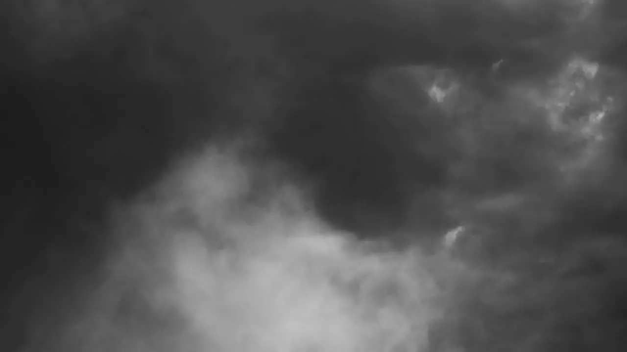 4k view of dark clouds in the dark sky and a thunderstorm