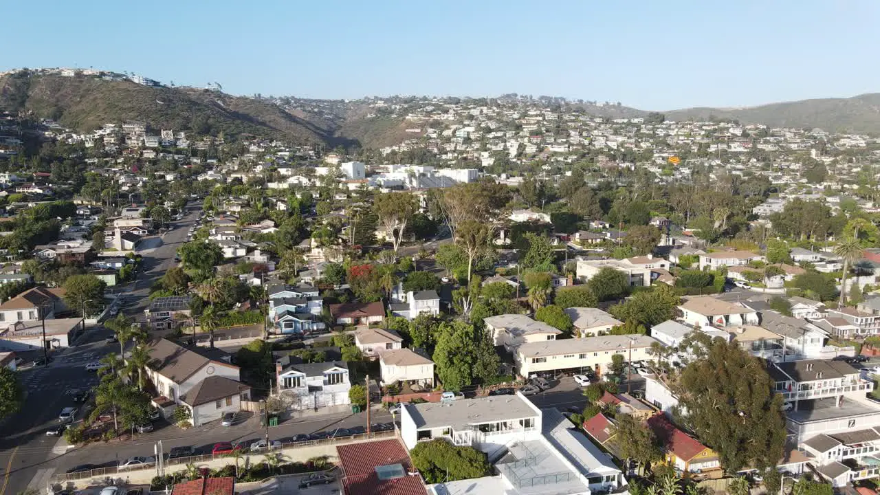 Laguna Beach town aerial view