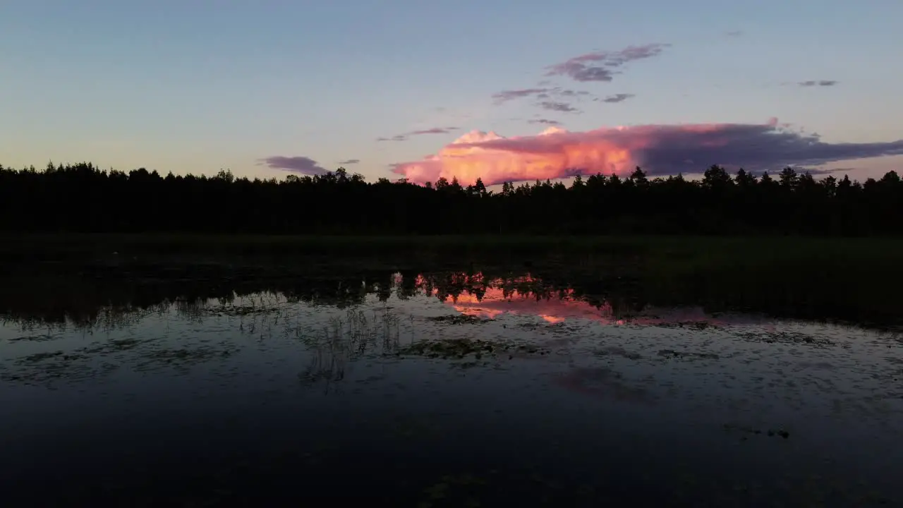 A drone shot made at the Pieni Onkamo lake in Finland