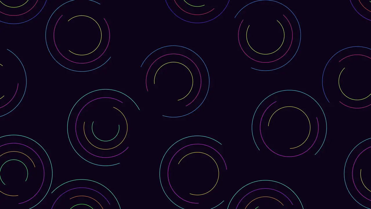 Colorful swirling lines create mesmerizing circular pattern on black background