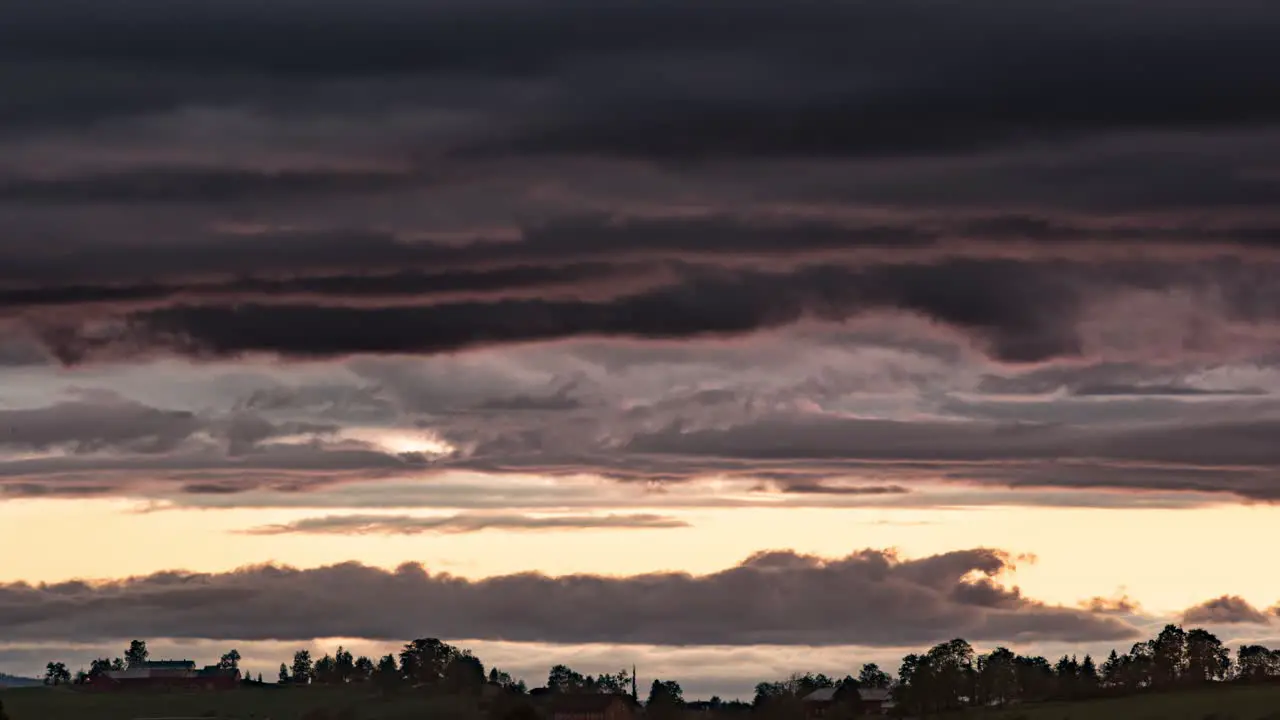 Close-up timelapse video of a sunset