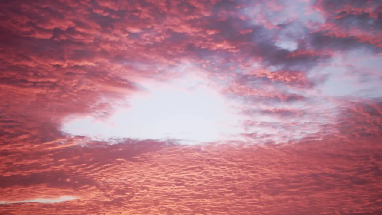 Red sky and clouds over lima Peru Timelapse