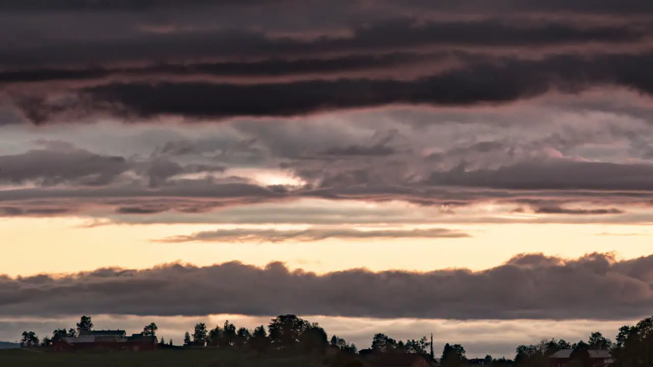 Close-up timelapse of the sunset