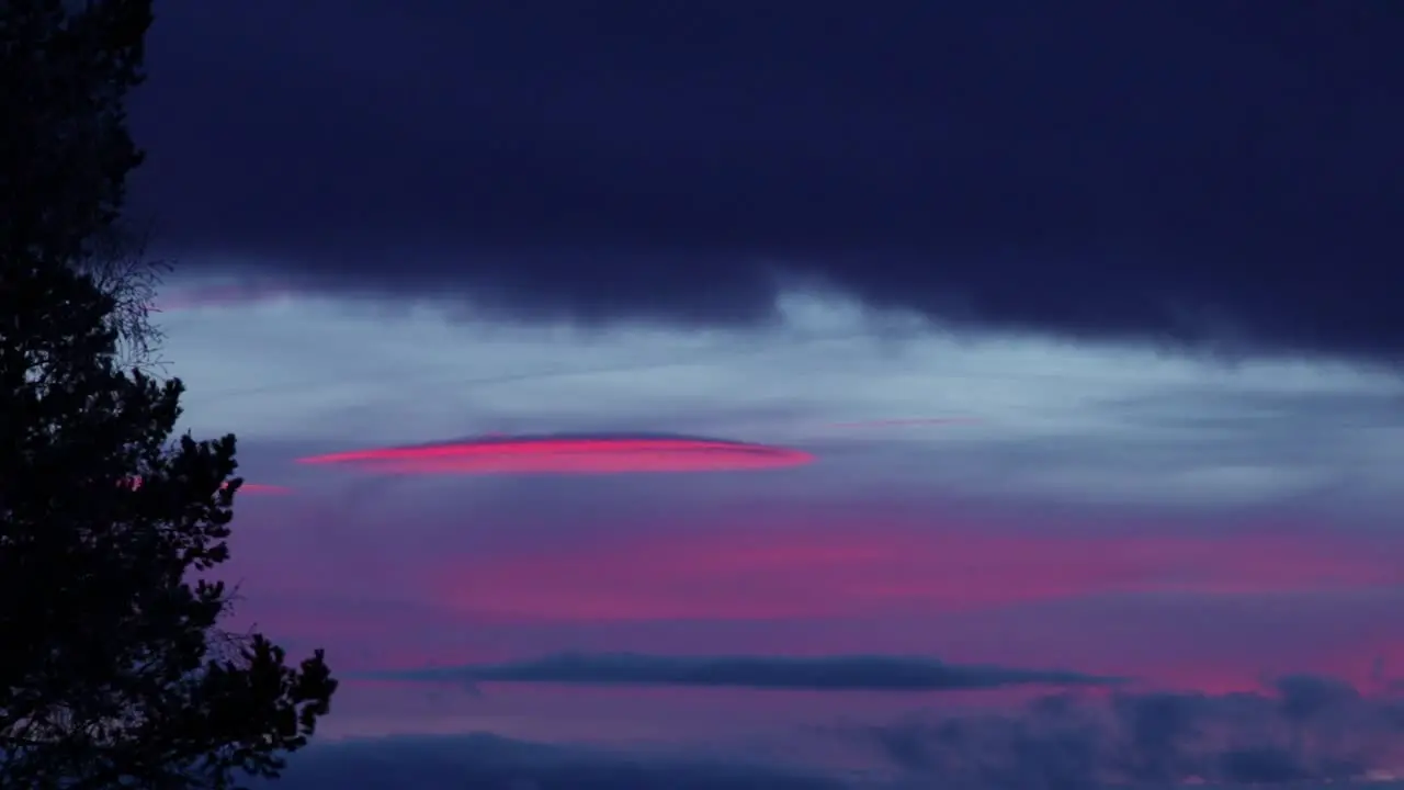 Colorfull clouds during a winter sunset in Idre Fjäll Sweden