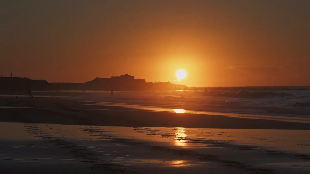 Horse riding on the beach at sunset Casablanca Morocco