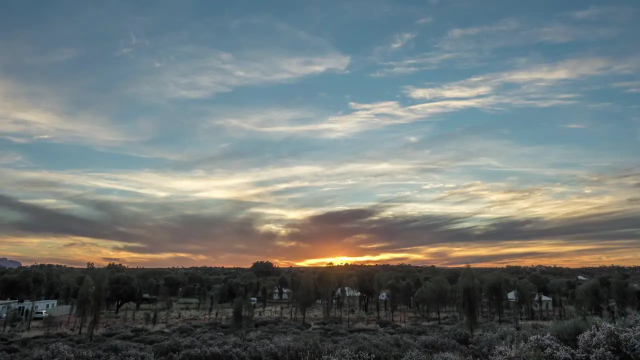 A colourful sunset time lapse in outback Australia