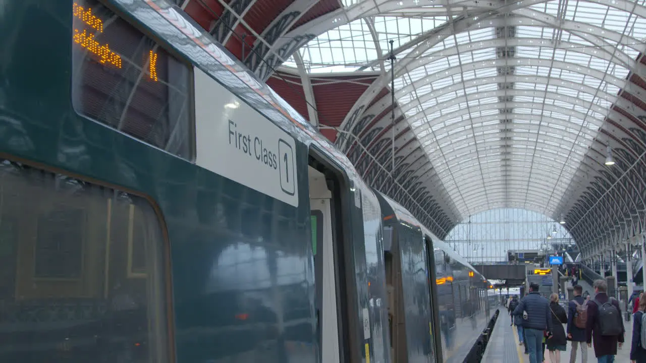 1st Class train carriage waiting at station