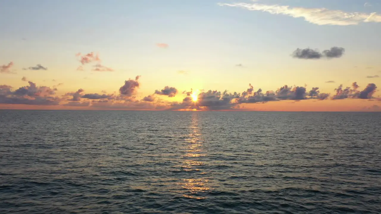 South Florida Aerial Sunrise Over Ocean