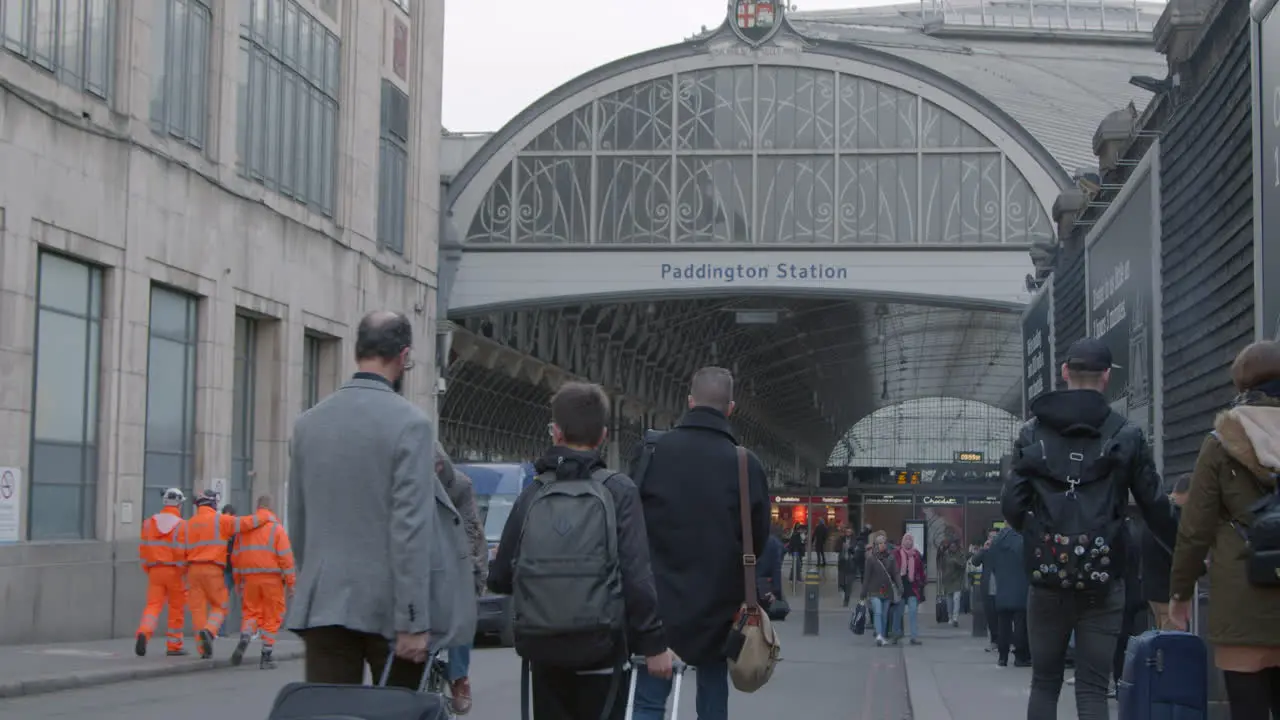 Cyclists leaving train station