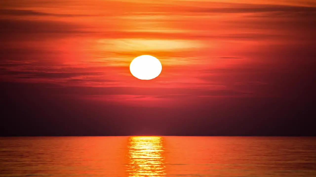 Beach Sunset Over the Horizon