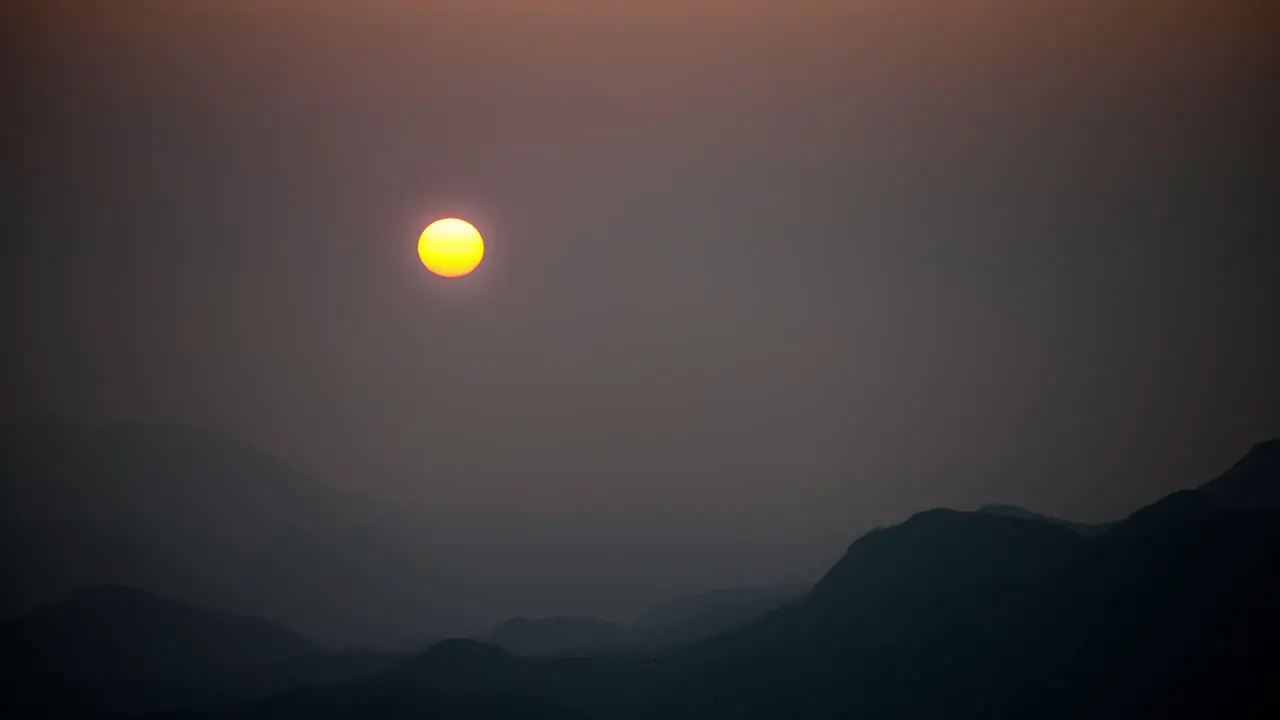 sunset time lapse huila angola africa