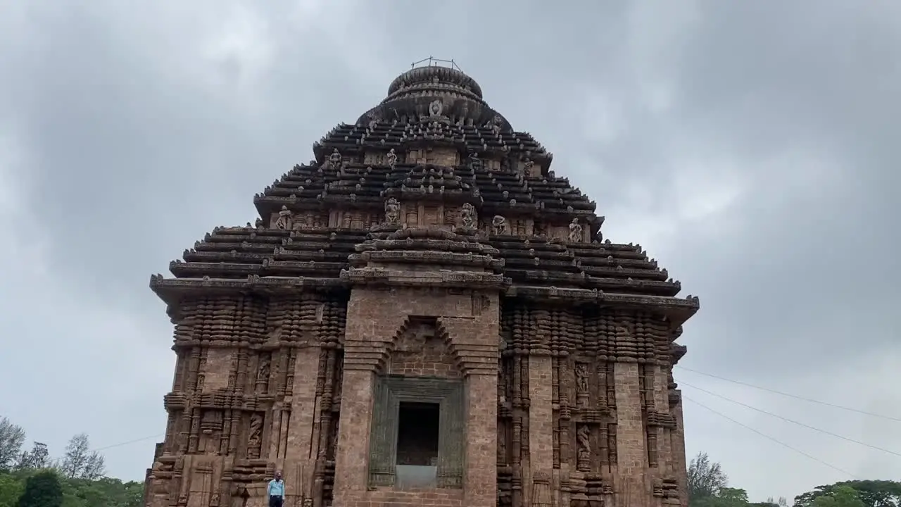 Crowd of tourist at Konark Sun Temple Indian tourism place