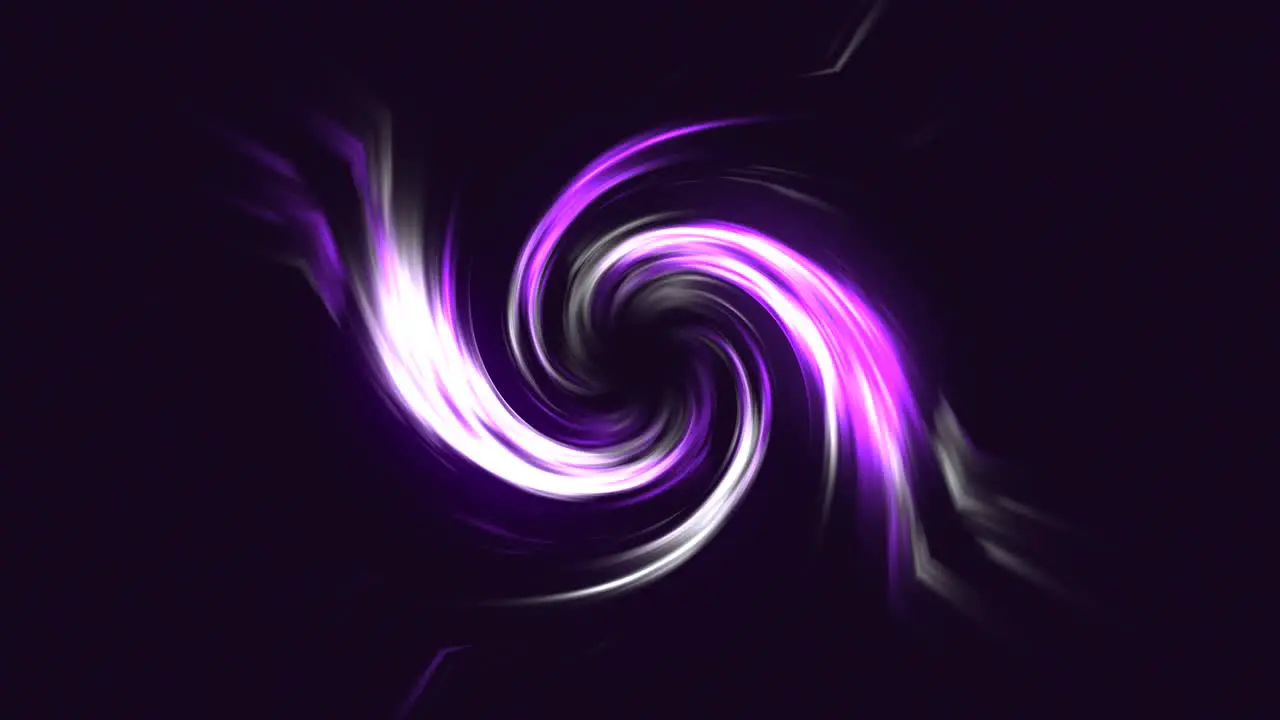 Abstract Neon glow funnel with colorful twisting rays curvy bright lines on a black background tornado energy space tunnel vortex shape visual effect 4K purple white