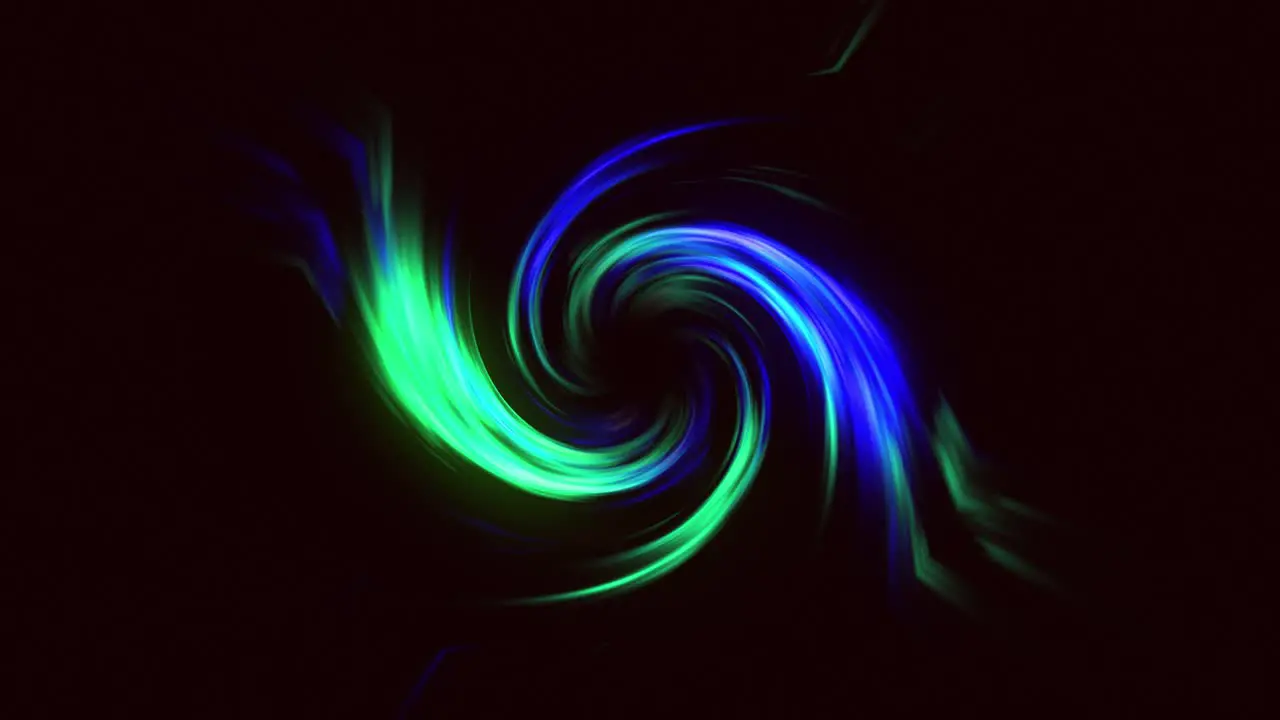 Abstract Neon glow funnel with colourful twisting rays curvy bright lines on a black background tornado energy space tunnel vortex shape visual effect 4K blue teal