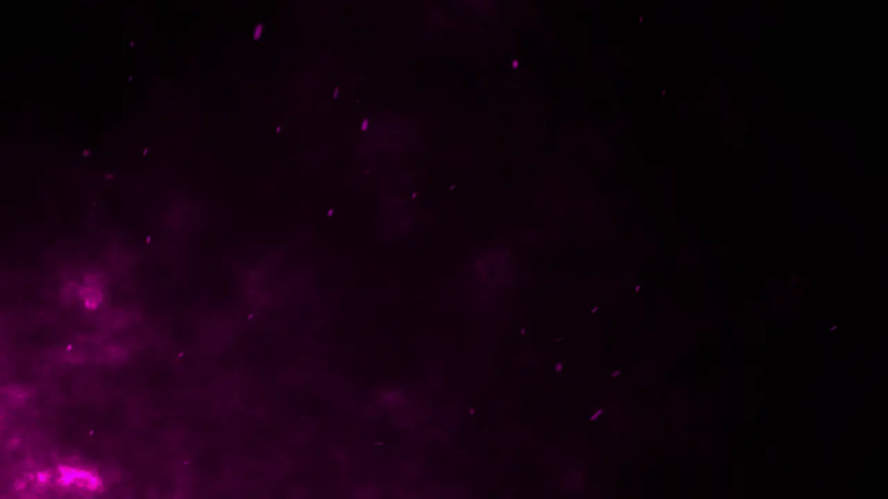 3D animation motion graphics fiery sparks firework hot embers glowing flying ember burning particles on black background seamless loop visual effect 4K pink maroon purple