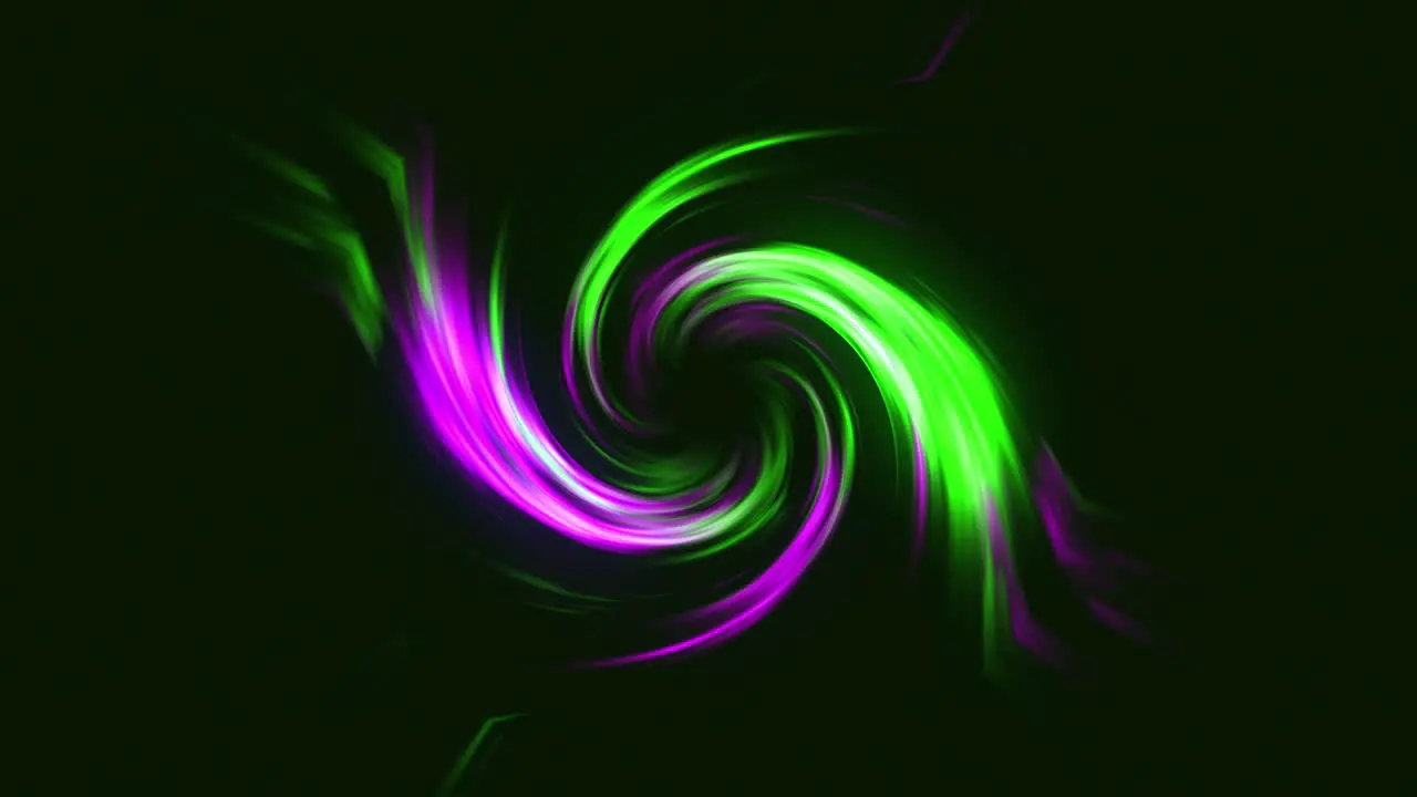 Abstract Neon glow funnel with colorful twisting rays curvy bright lines on a black background tornado energy space tunnel vortex shape visual effect 4K pink green