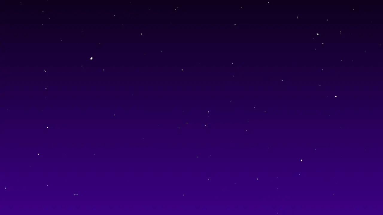 Night-time sky star twinkle animation motion graphics particle glow stargazing background astronomy universe visual effect dark purple