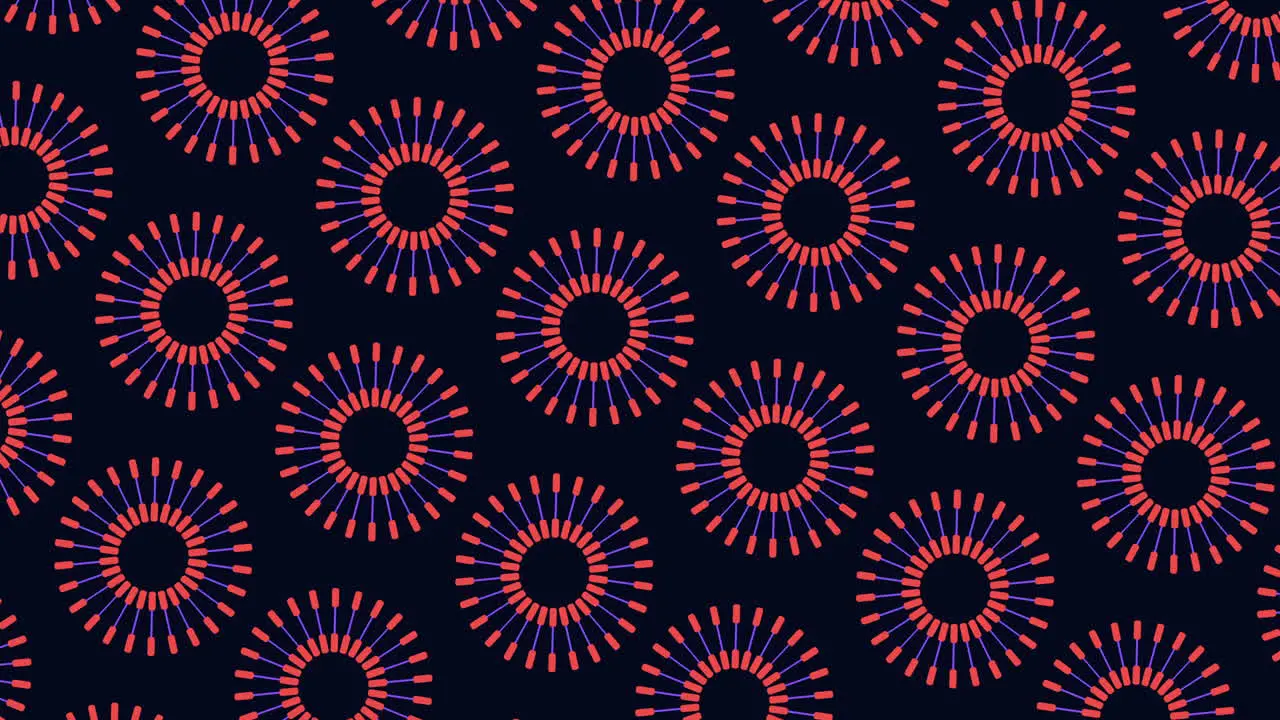 Mesmerizing Blue Circular Pattern On A Black Background