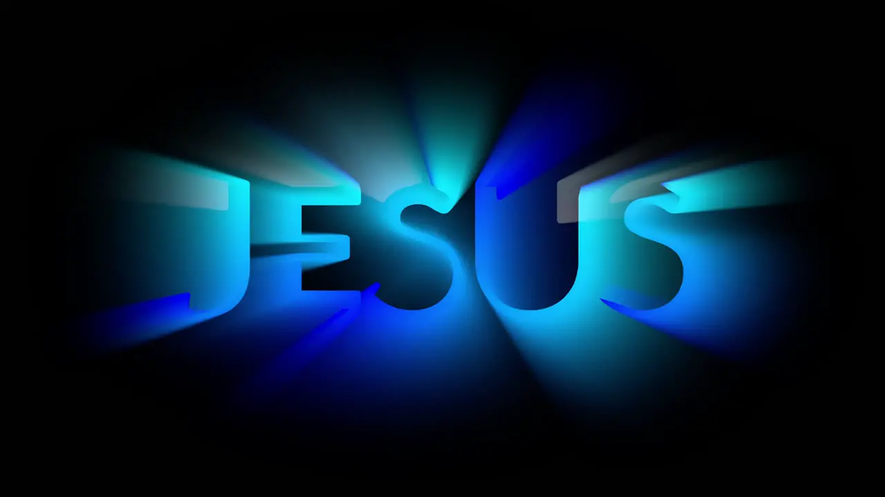 Seamless loop of searchlight animation Jesus TWENTY SECONDS