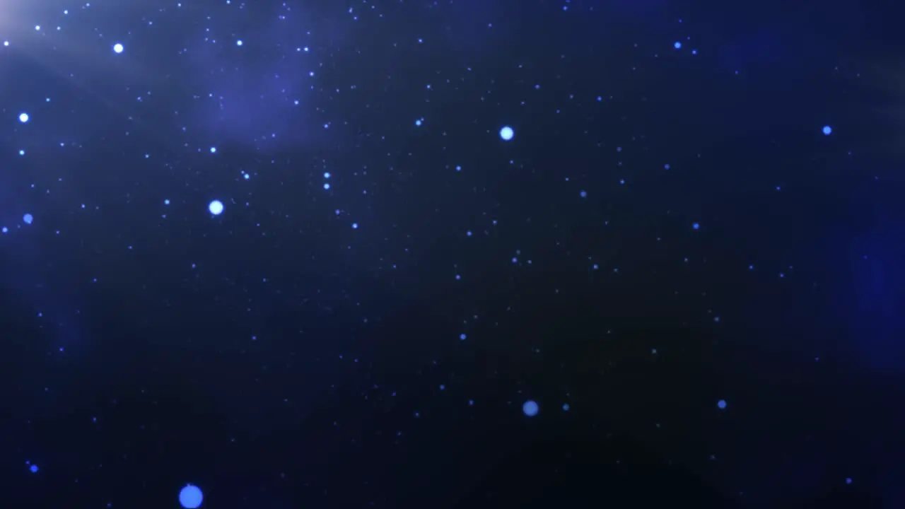 Particles background animation in blue