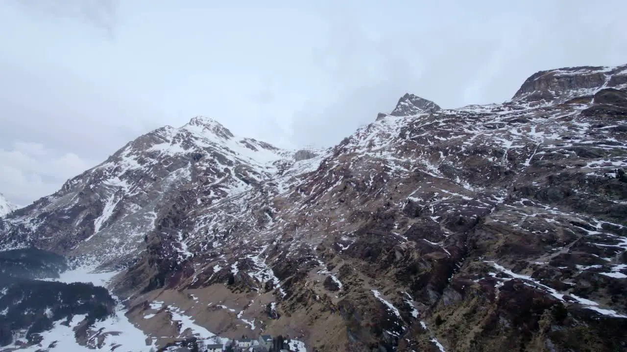 Snowy swiss alps mountain side