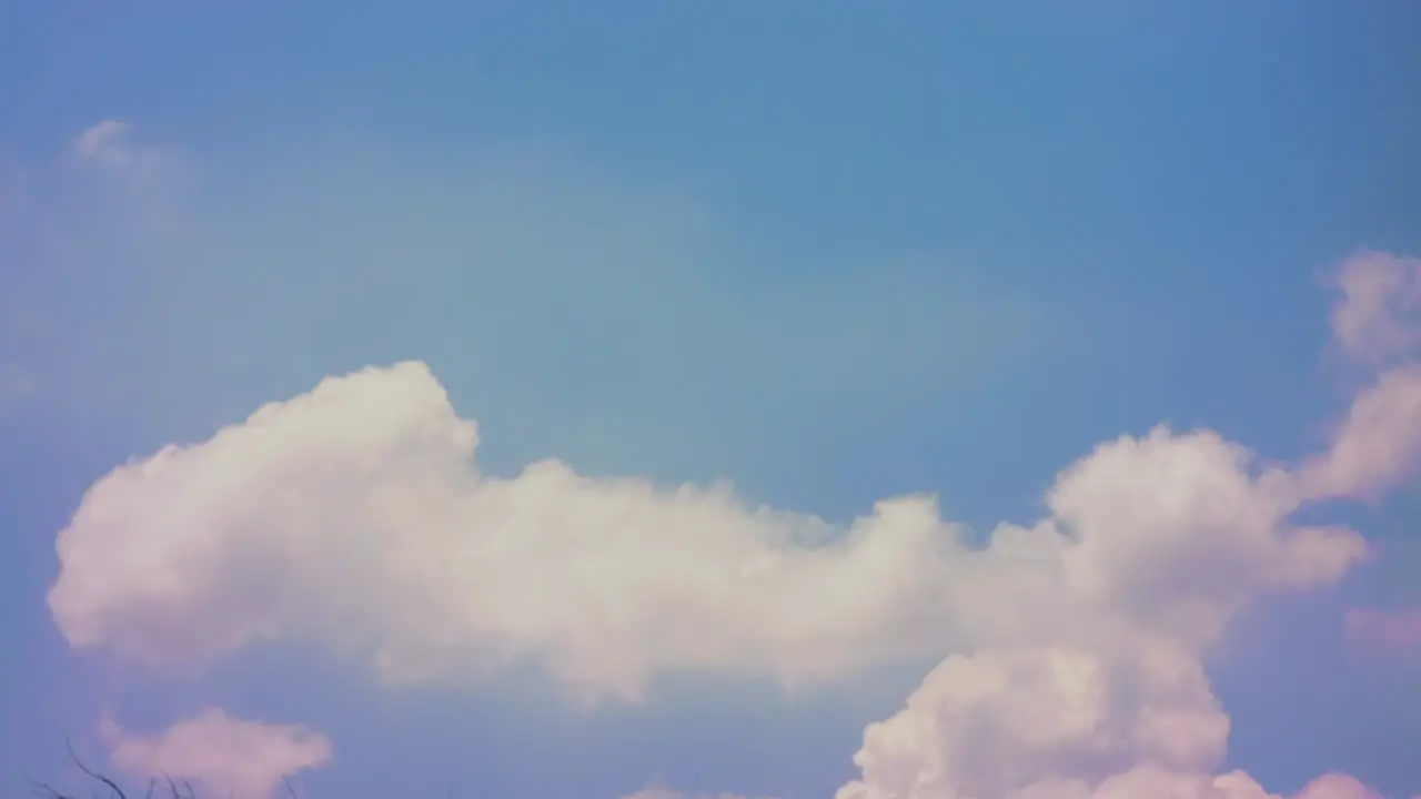 Time-lapse on blue sky in a beautiful day-2