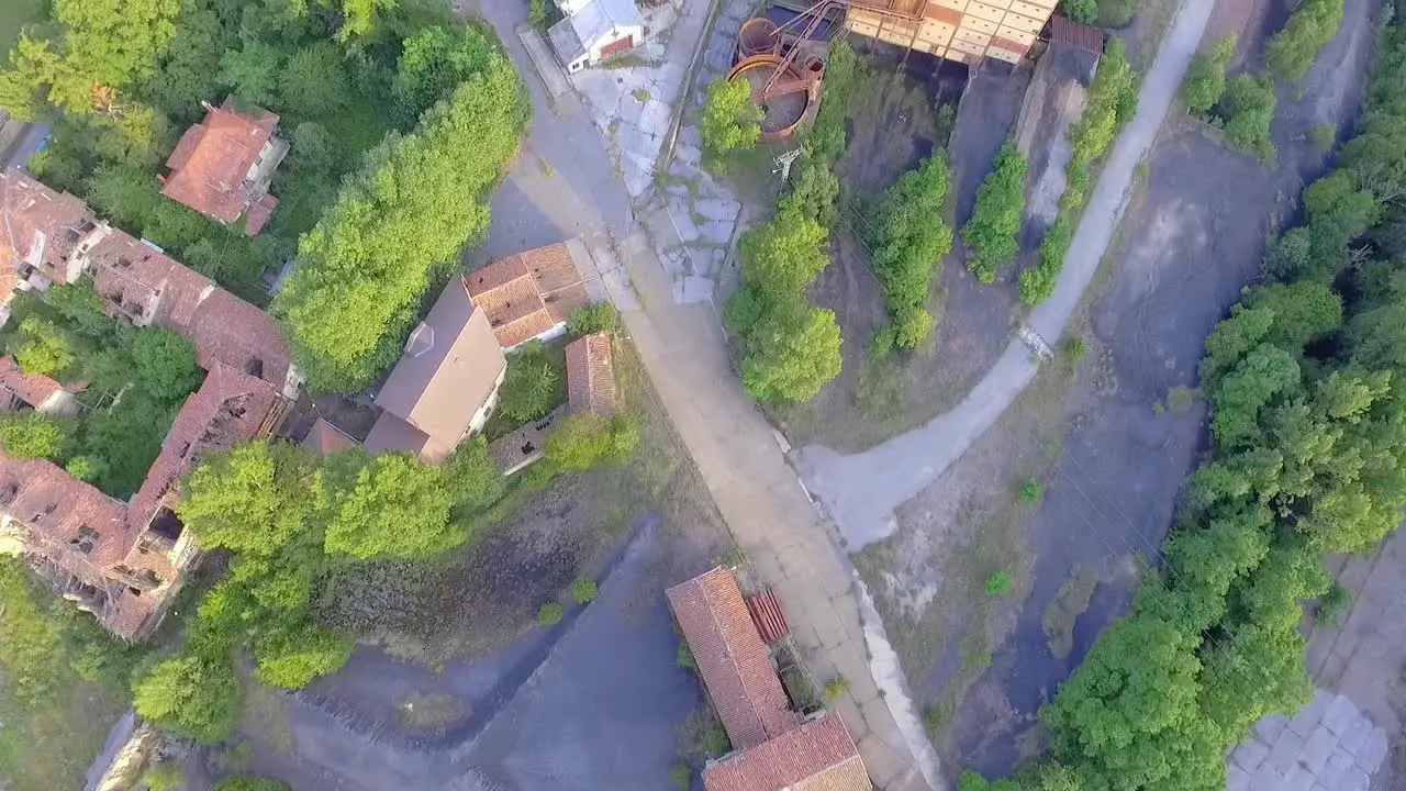 old coal washer in palencia aerial sight