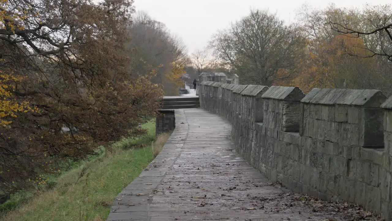 York oldtown castle wall slow motion