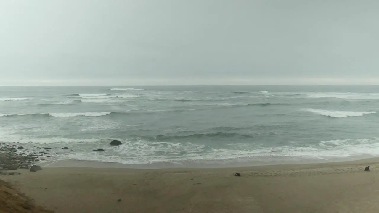 A view of the ocean from a few meters above