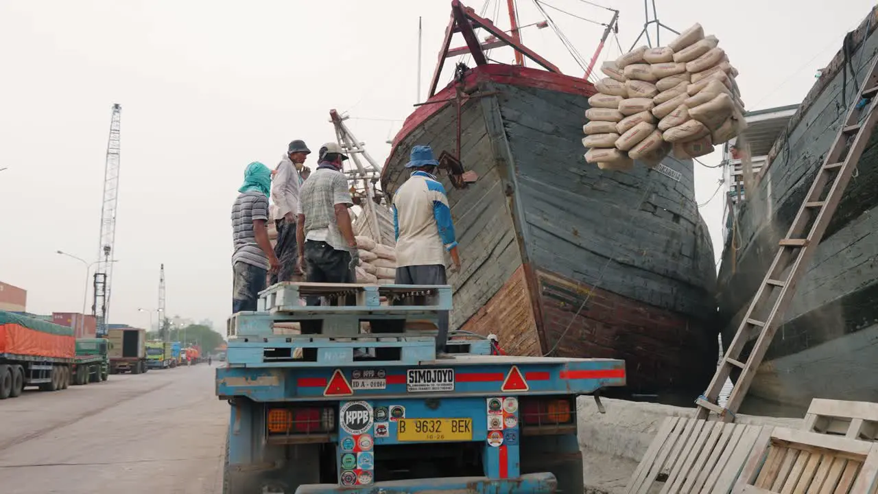 Tracking Shot of Men Working