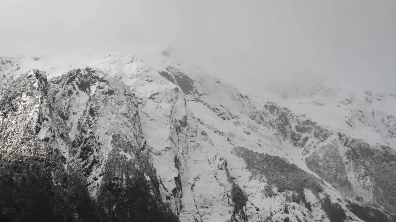 Time lapse of the snowcapped mountains of Hornopiren National Park Hualaihue southern Chile