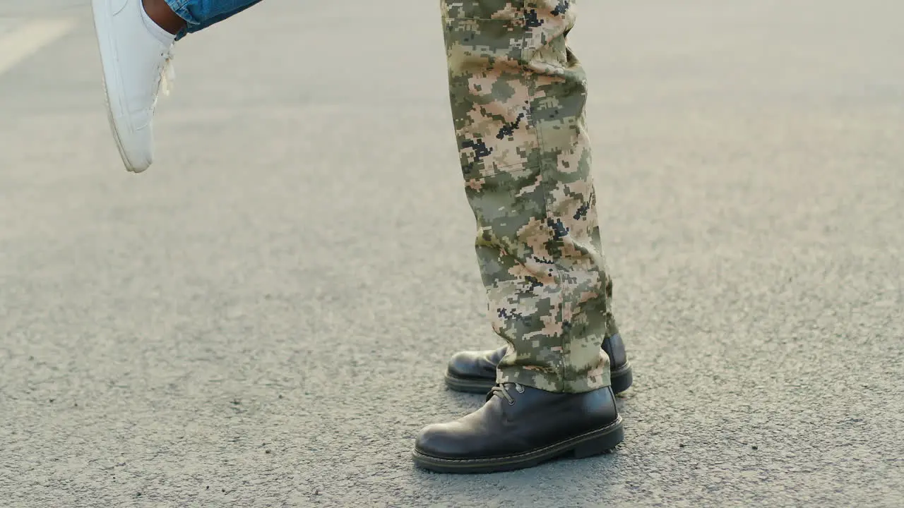 Close Up Of Male And Female Feet