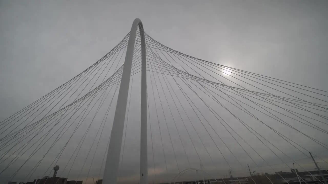 Wide angle view of The Margaret Hunt Hill Bridge