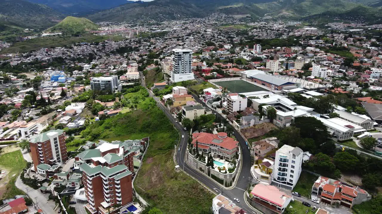 Tegucigalpa Honduras Latin Central Ameria aerial drone city view