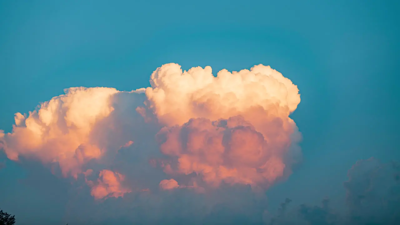 Amazing sunset light on an exploding storm in Iowa